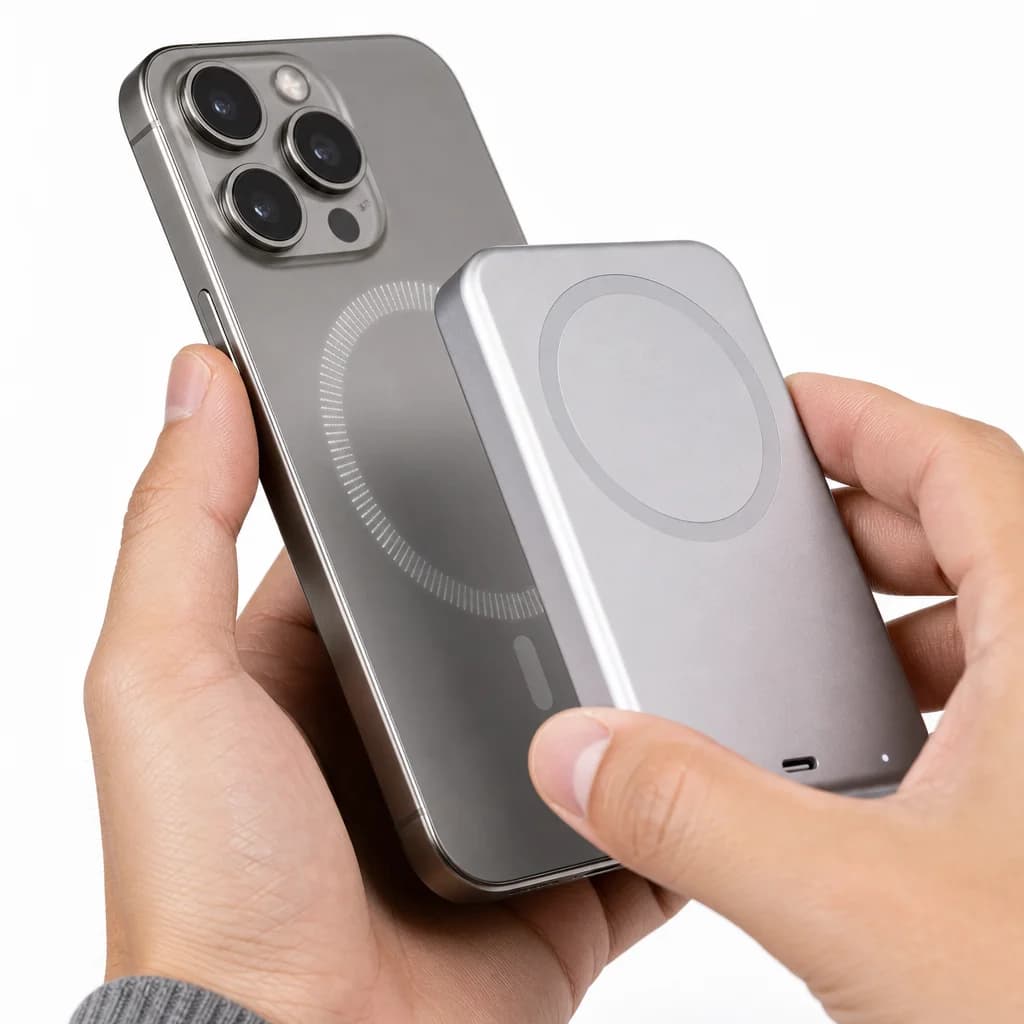 Magnetic snap close-up